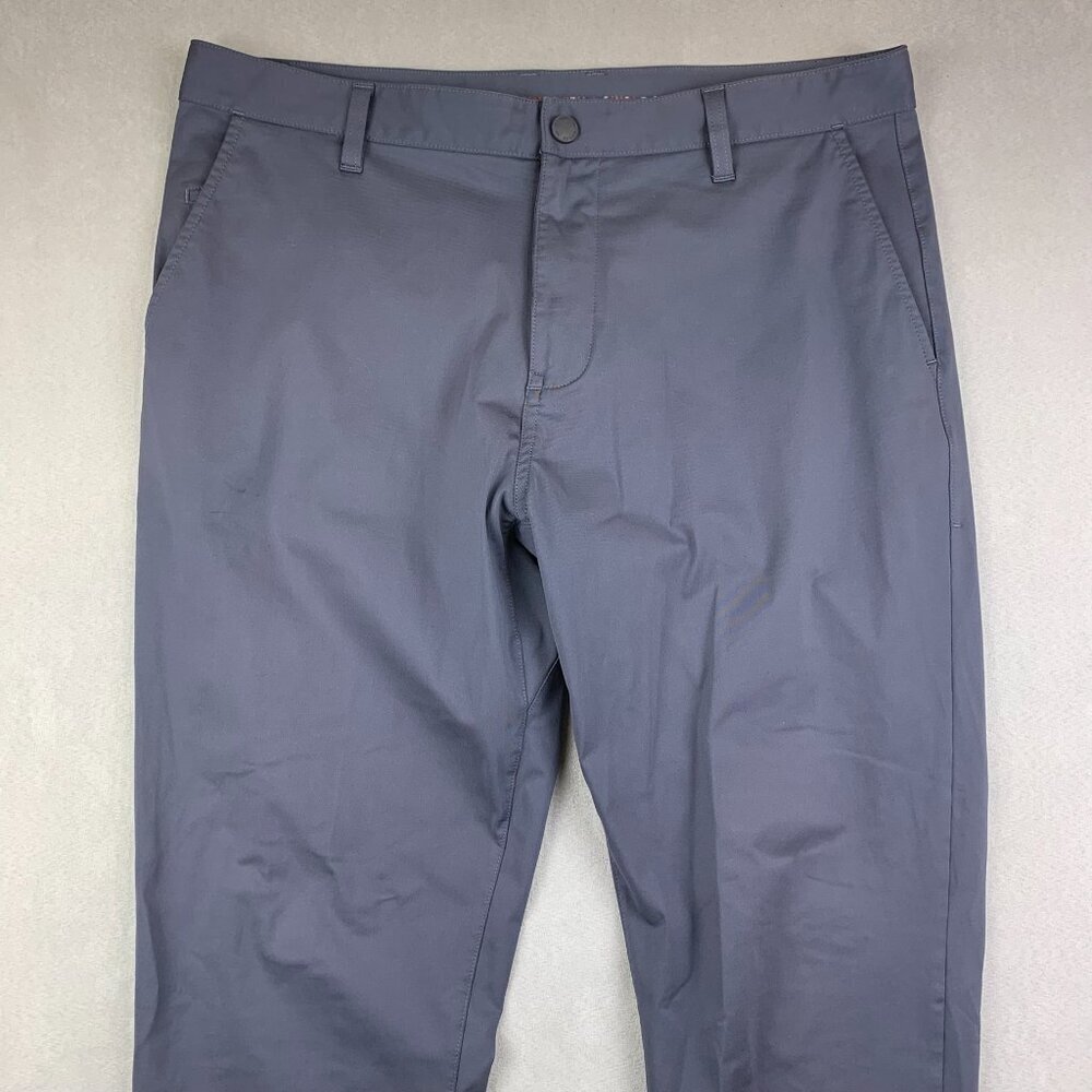 Rhone Mens Commuter Pant Slim 34x32 Iron Gray Chino Tapered Stretch Performance - Picture 2 of 14